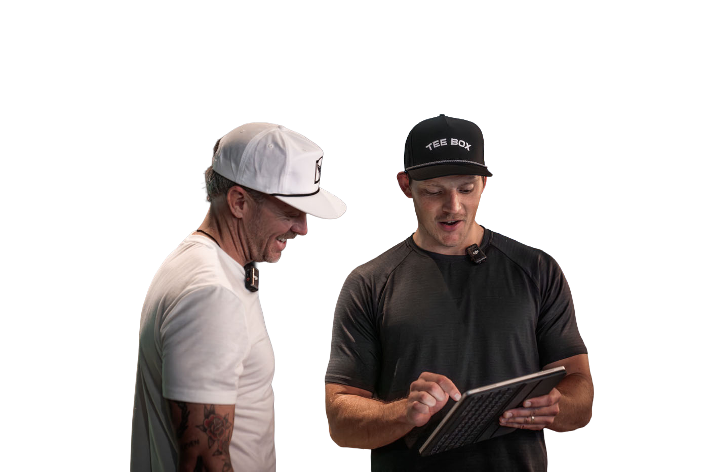 One of Tee Box's golf instructors helping a golfer improve their game.