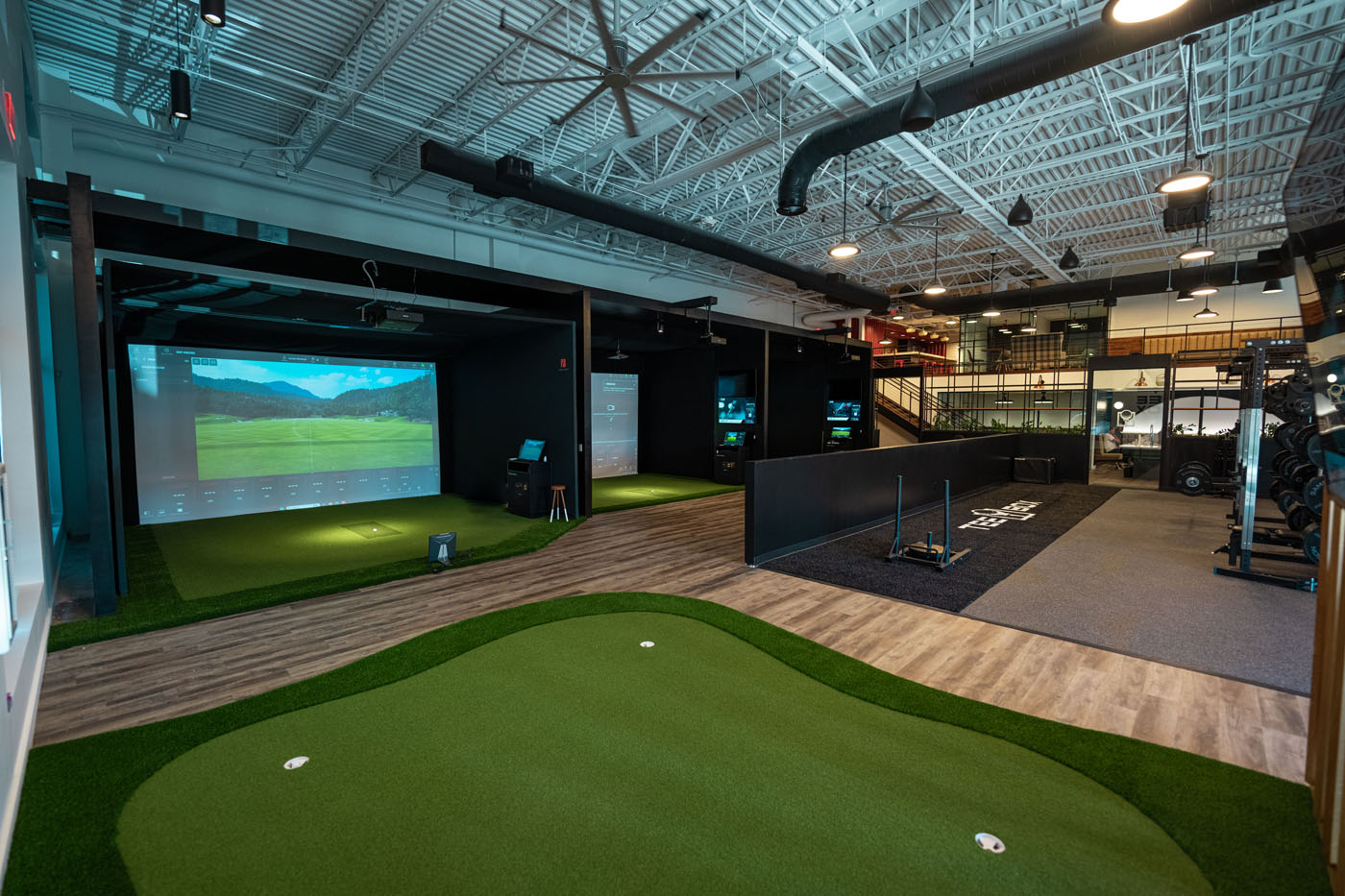 Tee Box trackman technology.