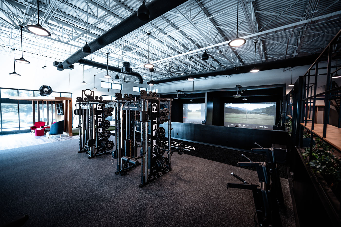 Tee Box indoor gym.
