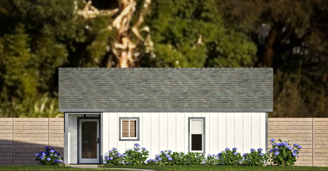 Anchored Tiny Homes model B-609 exterior 2.