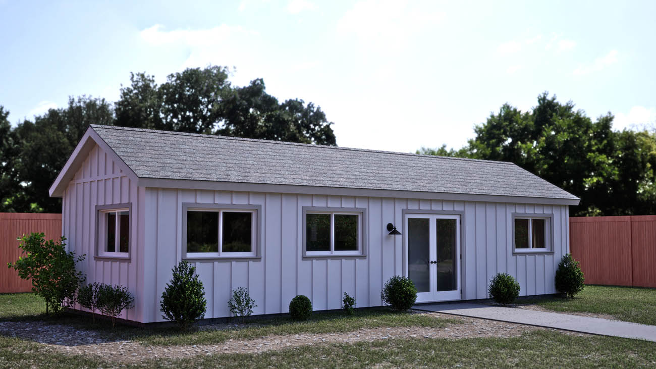 Anchored Tiny Homes of North Dallas C-535 2 bedroom ADU model.